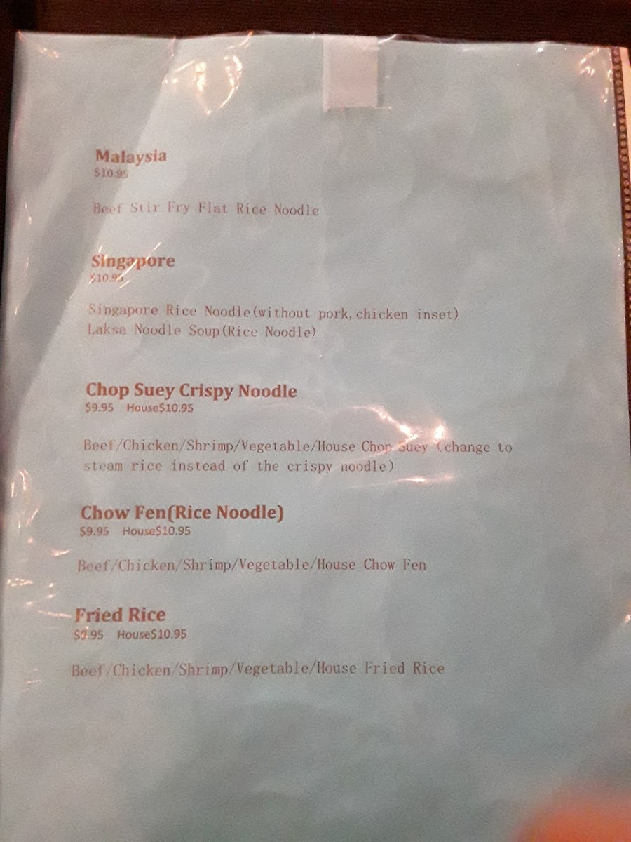 Menu back