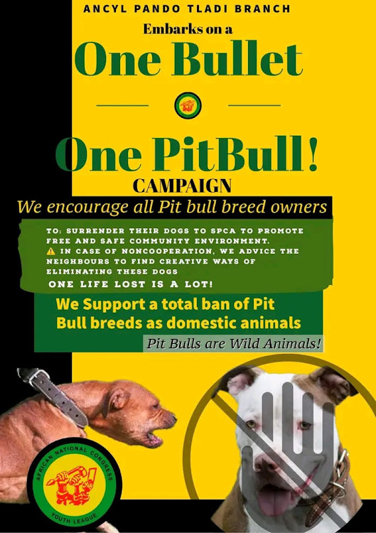 A poster on social media calls for pit bulls to be killed if owners don't surrender them to the SPCA.