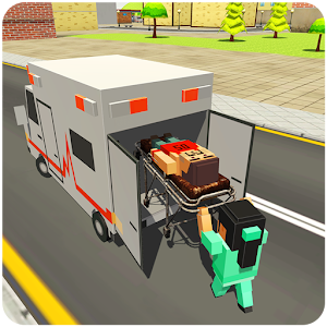 Download Blocky US Fire Truck & Army Ambulance Rescue Game For PC Windows and Mac