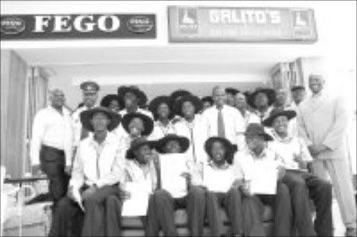 PROTECTORS: Jabulani Mall's 22 car guards were given awards for their tireless work at the shopping mall. Pic. Lucky Nxumalo. © Sowetan.