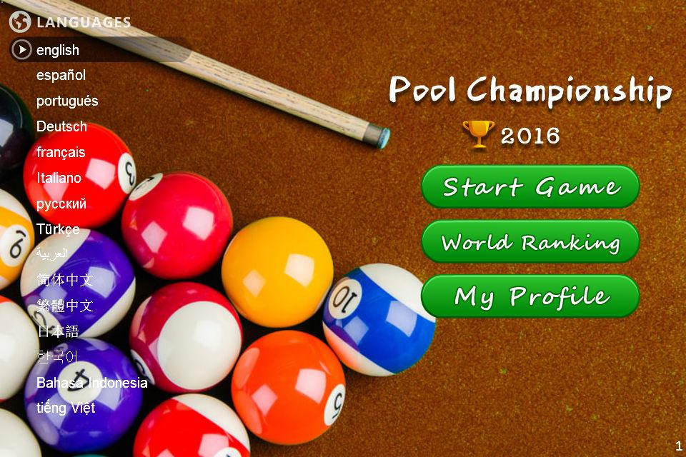 Android application Pool Championship 2016 screenshort