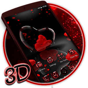 Download 3D Valentine Glass Tech Love Theme For PC Windows and Mac