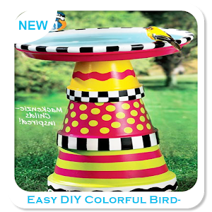Download Easy DIY Colorful Birdbath For PC Windows and Mac