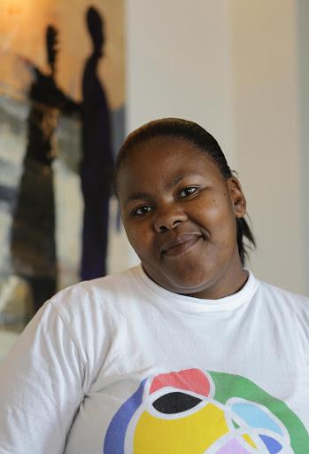 Zikhona Mongameli, 30, employed as a mentor mother at Nolungile Day Hospital in Cape Town