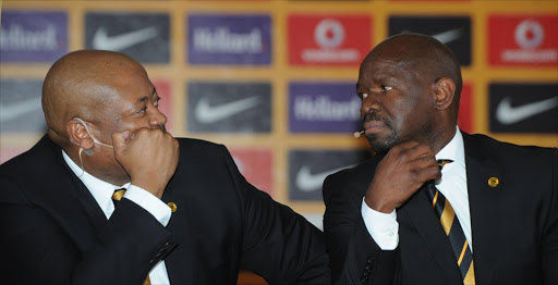 Kaizer Chiefs football manager Bobby Motaung and club coach Steve Komphela. Picture credits: Gallo Images