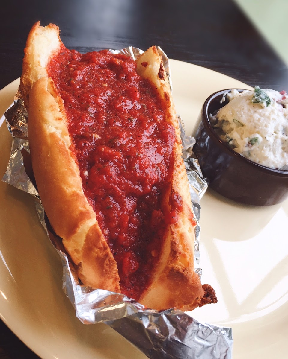 Meatball marinara & potato salad 😋