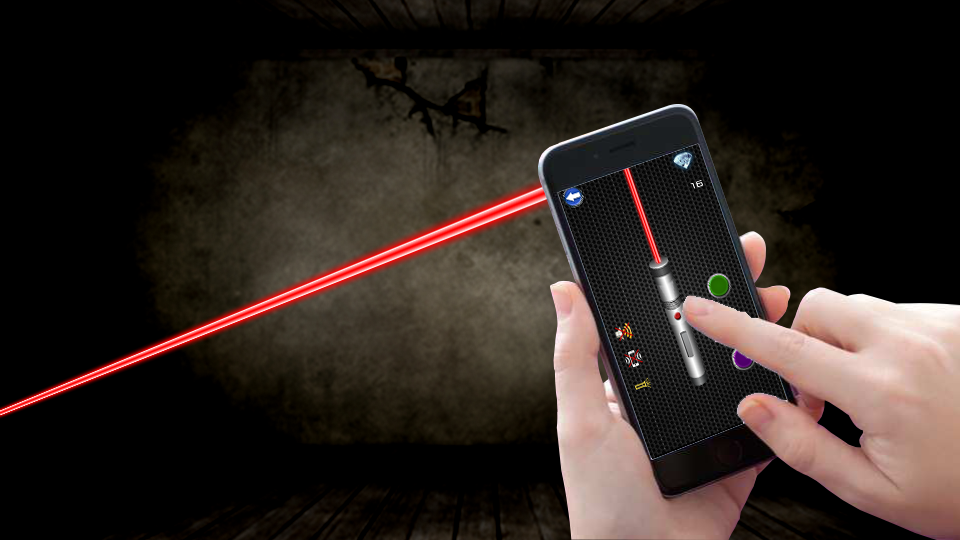 Android application Laser Beams Phone Simulator screenshort