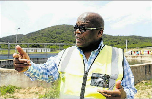 ON COURSE: BCM mayor Xola Pakati during the launch of a multimillion-rand wastewater treatment works project in Reeston yesterday Picture: SIBONGILE NGALWA