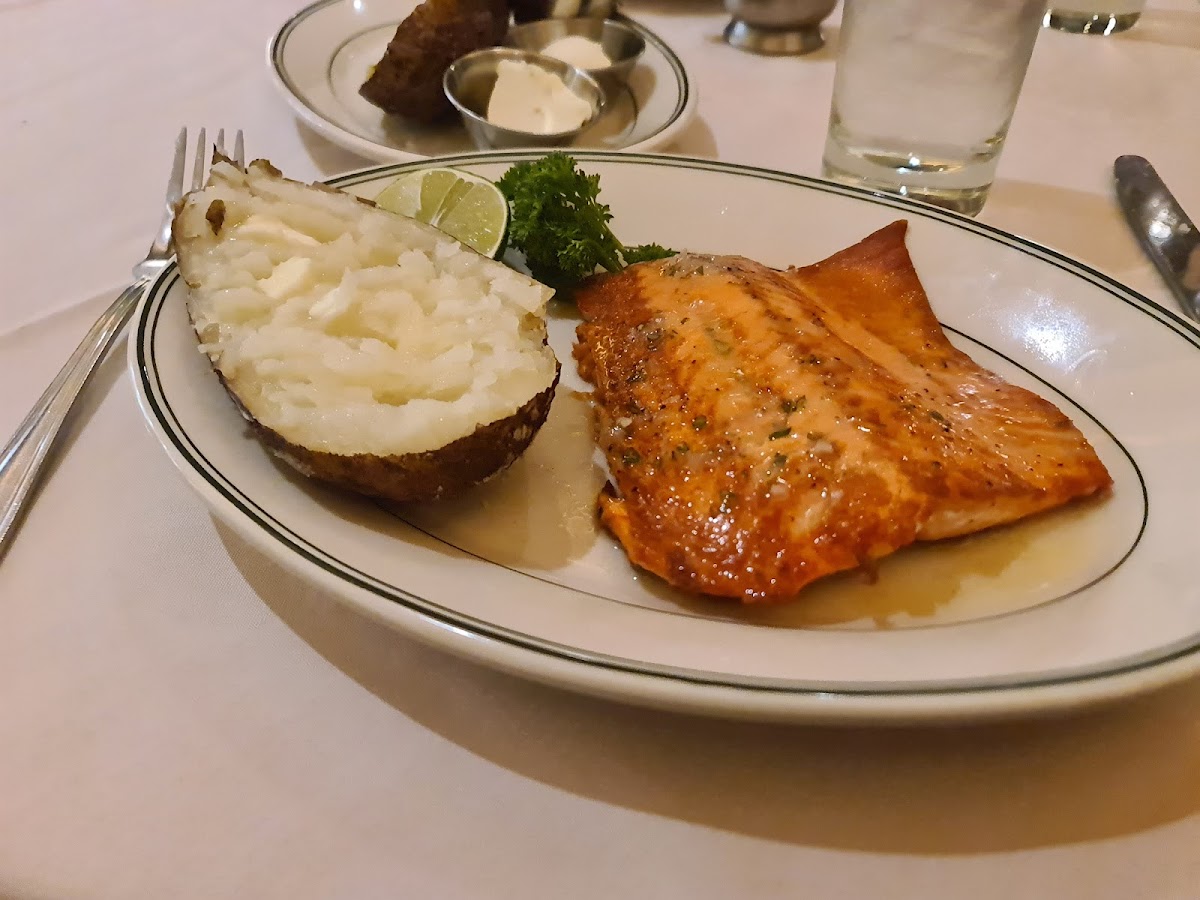 Daily special, salmon with Key lime butter