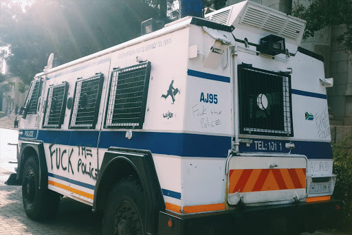 The vehicle had among other things the words "Fuck the police" painted on it. File photo