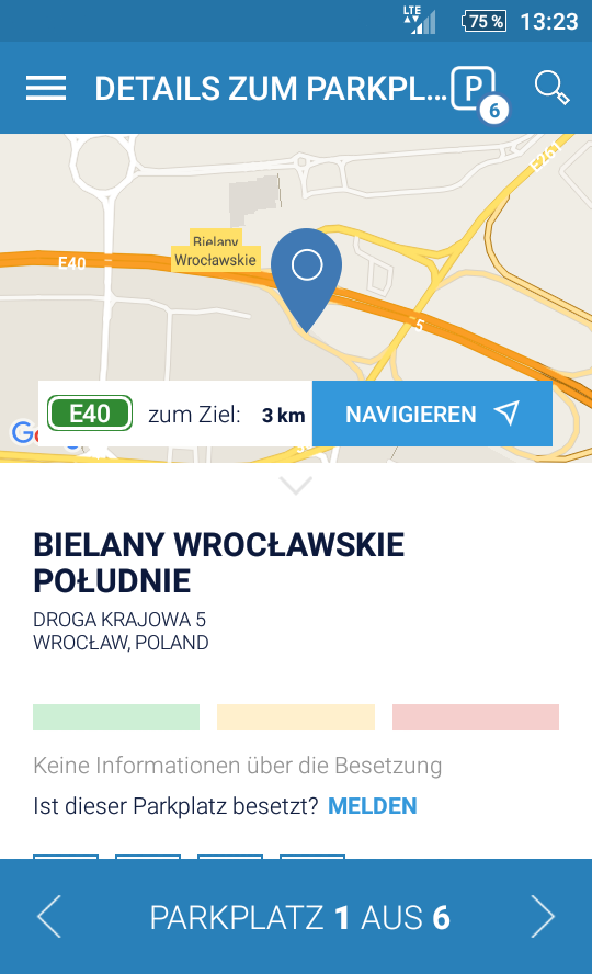 Android application Truck Parking - TransParking screenshort