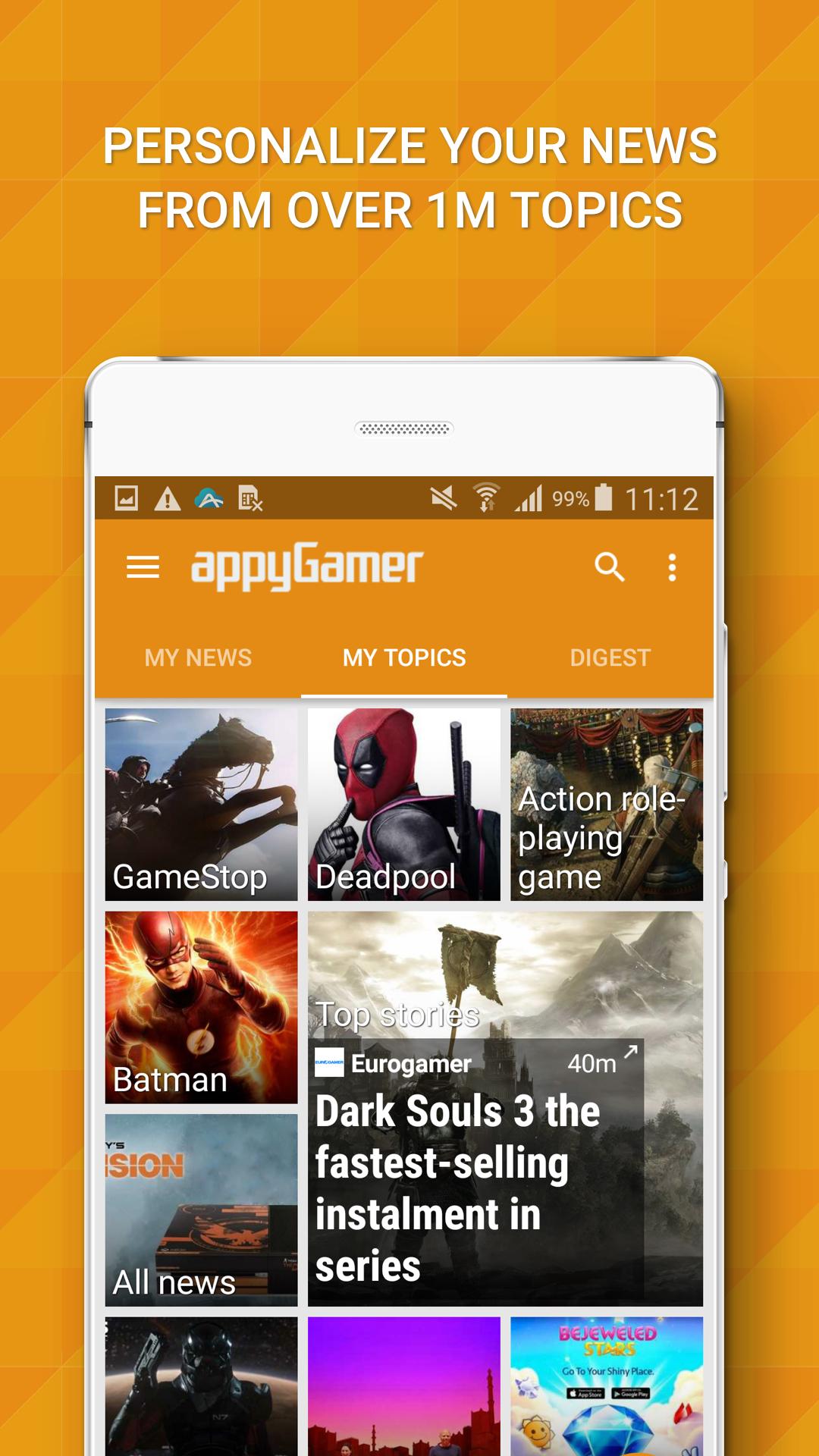 Android application Appy Gamer – Games news screenshort