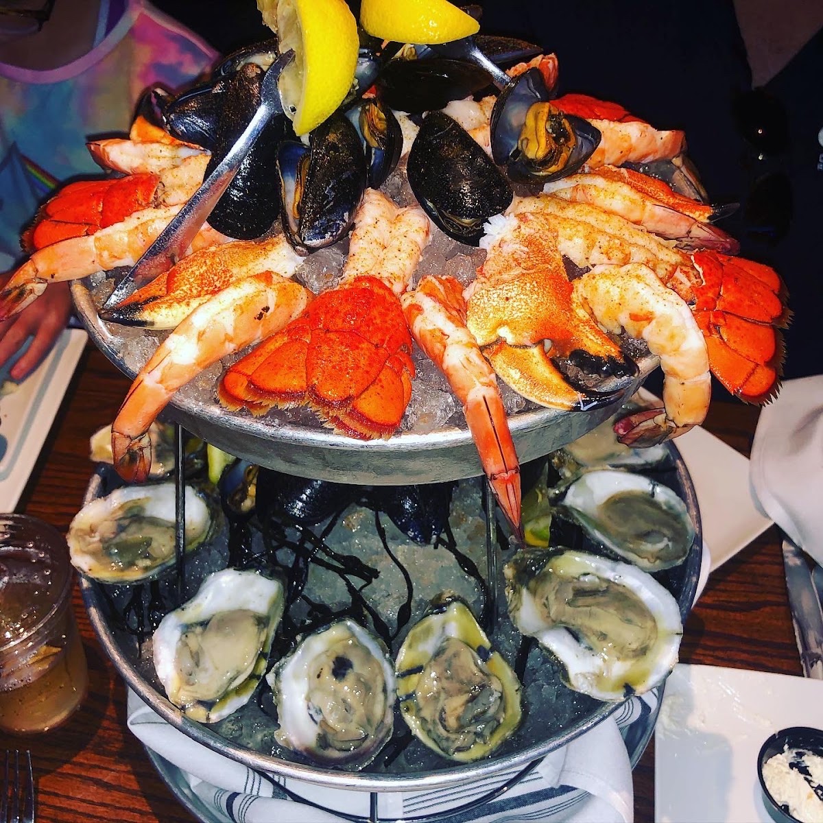 Seafood tower.