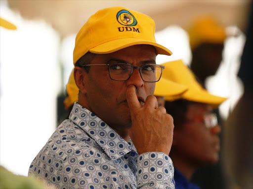 United Democratic Movement Party Leader Philip Murgor follow proceedings during party's aspirants and leaders meeting at the headquarters in Nairobi on January 30, 2016. He pulled out of the presidential race citing among other issues 'late entry'./Jack Owuor