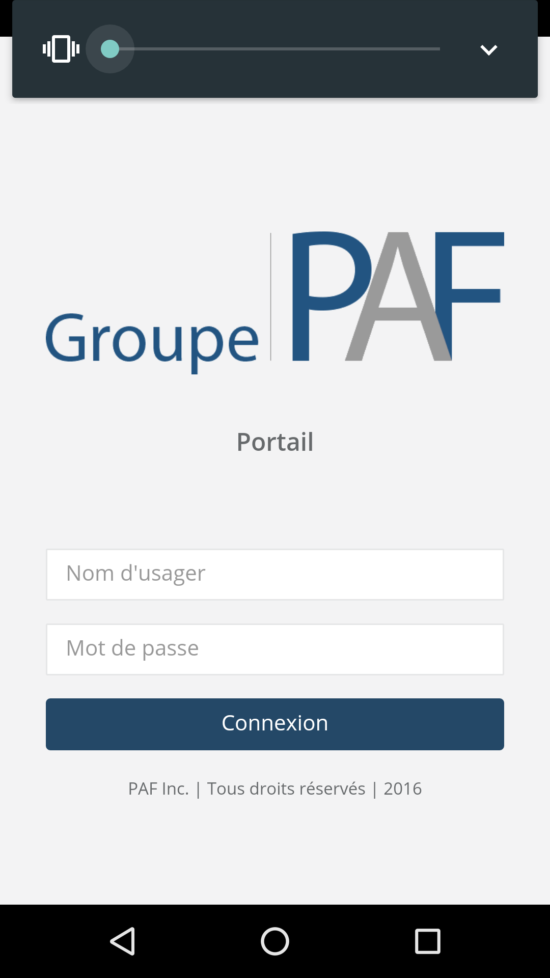 Android application PAF screenshort