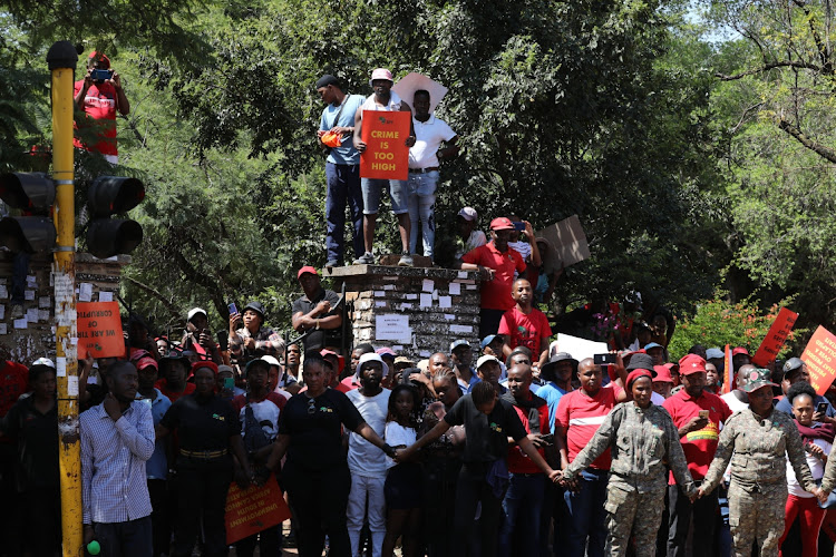 EFF members during their march in Pretoria. Picture: Thapelo Morebudi