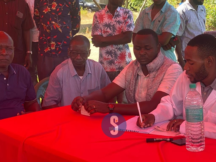 Families of Shakahola victims at Malindi morgue on March 26, 2024