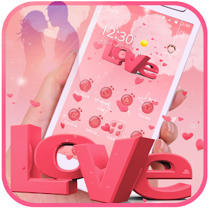 Download Pink love clouds theme For PC Windows and Mac