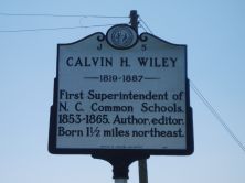 First Superintendent of N.C. Common Schools, 1853-1865. Author, editor. Born 1 1/2 miles northeast.Plaque via North Carolina Highway Historical Marker Program, and is used with their permission....