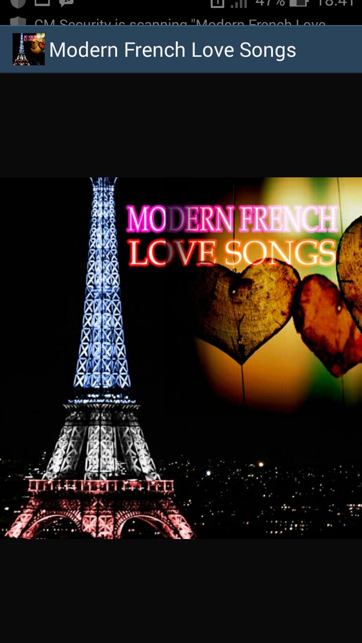 Android application Modern French Love Songs screenshort