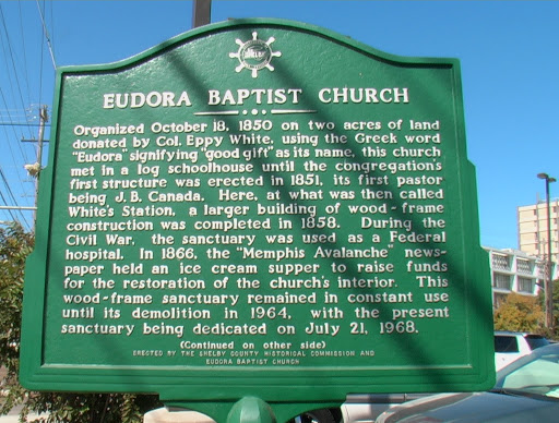 Organized October 19, 1850 on two acres of land donated by Col. Eppy White, using the Greek word "Eudora" signifying "good gift" as its name, this church met in a log schoolhouse until the...