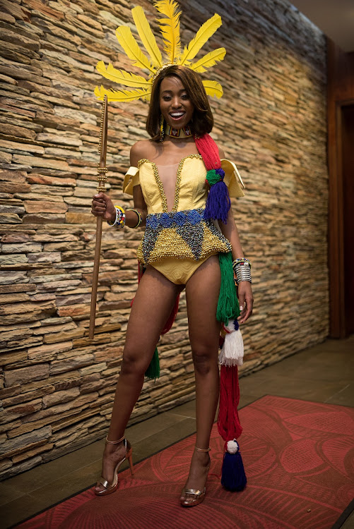 Miss SA 2016 Ntandoyenkosi Kunene's national costume was designed by Quiteria & George.