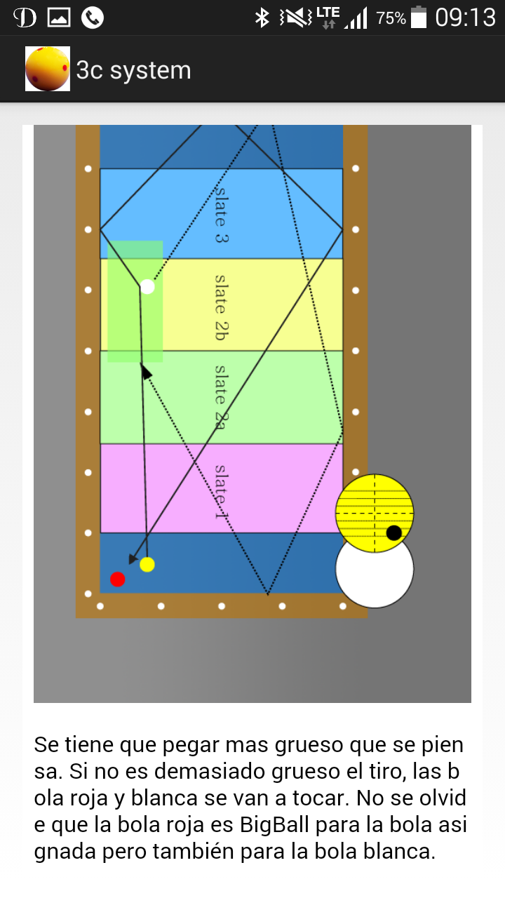Android application billiards 3 cushion system screenshort