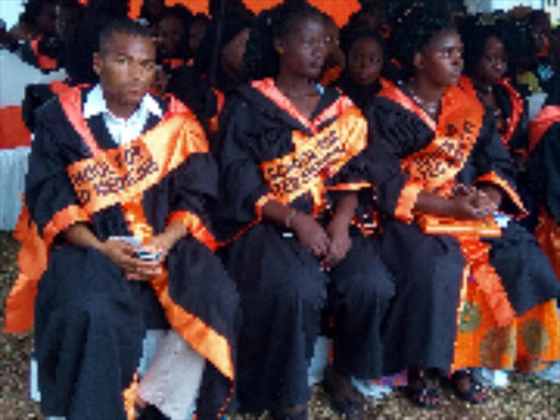 Graduates from Kenya school for integrated medicine during the seventh graduation ceremony on December 8, 2017. CHARI SUCHE