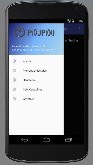 Android application Pioupious du Pays des Gaves screenshort
