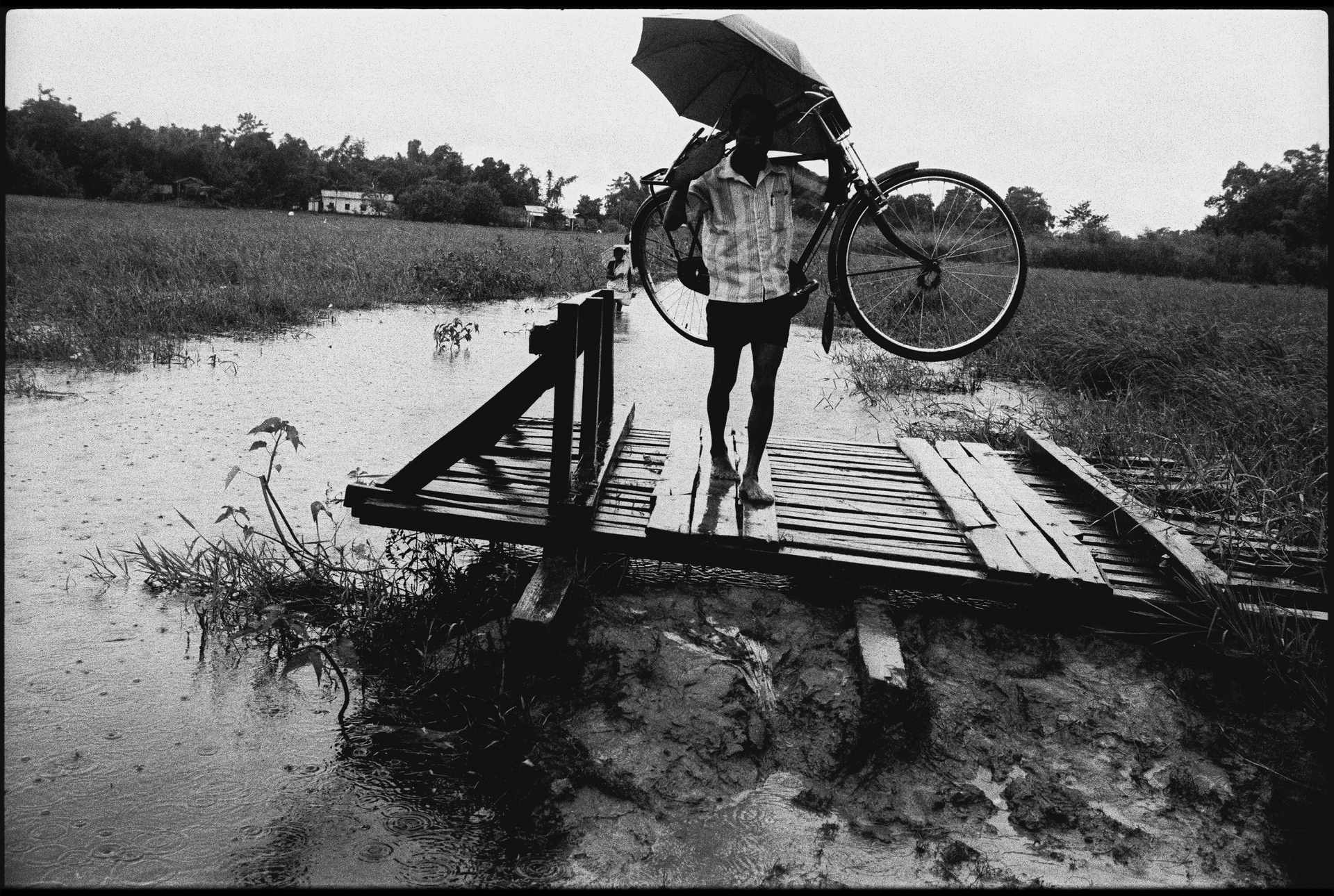 A river island being eaten away by the Brahmaputra