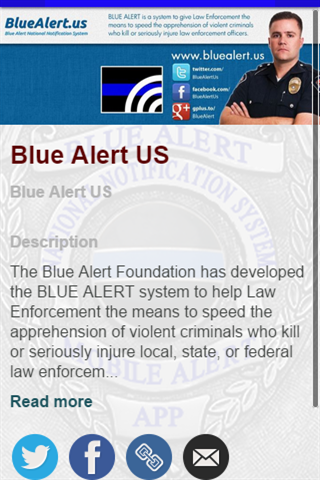 Android application Blue Alert (National System) screenshort