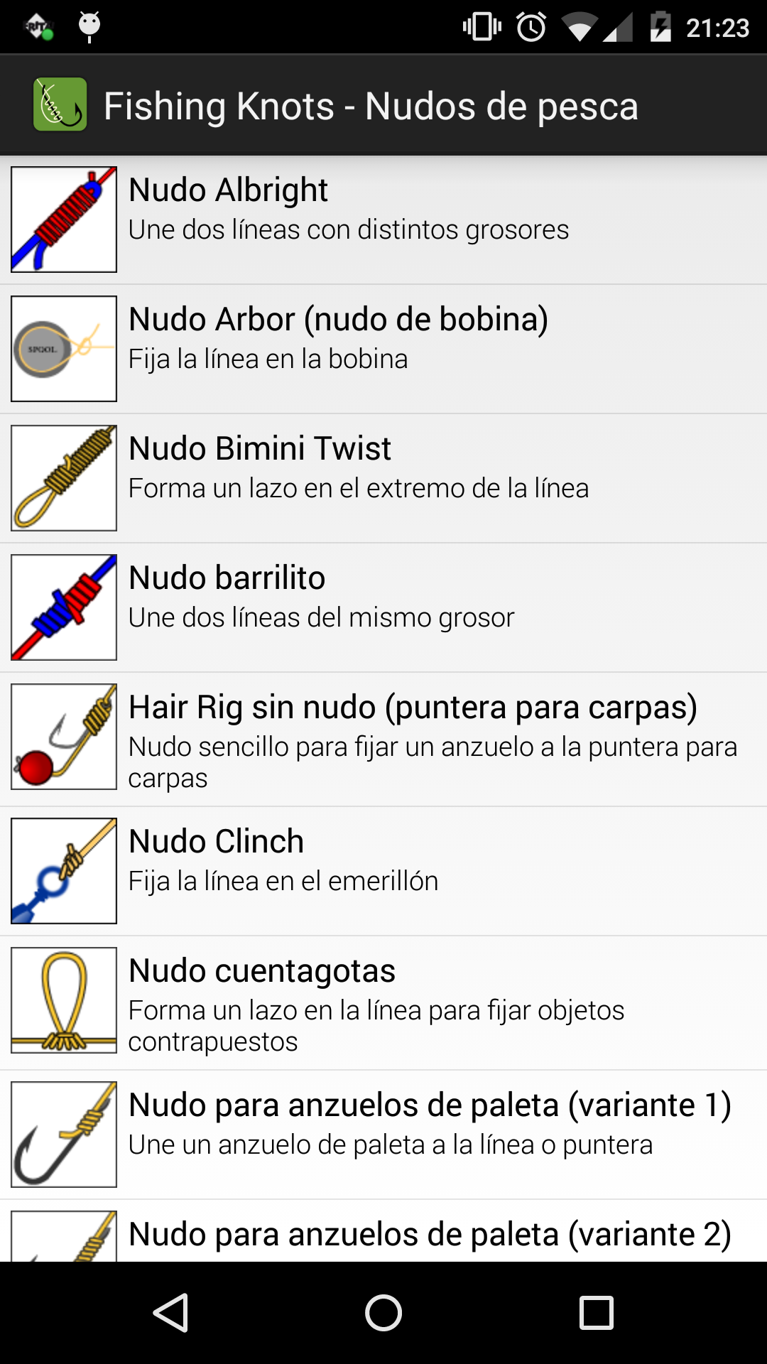 Android application Fishing Knots screenshort