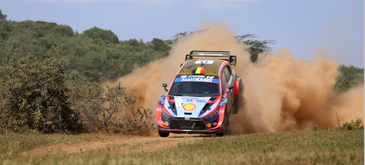 Hyundai Motorsport's Thierry Neuville in action during last year's WRC Safari Rally