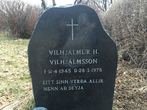 Gravestone Of Vilhjálmur Vilhjalmsson