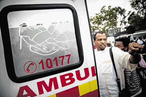 SPECIAL DELIVERY: Gauteng health MEC Hope Papo introduces the new state-of-the-art ambulances in Midrand .