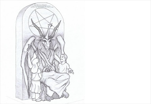 An illustration of The Satanic Temple's proposed monument. File photo.