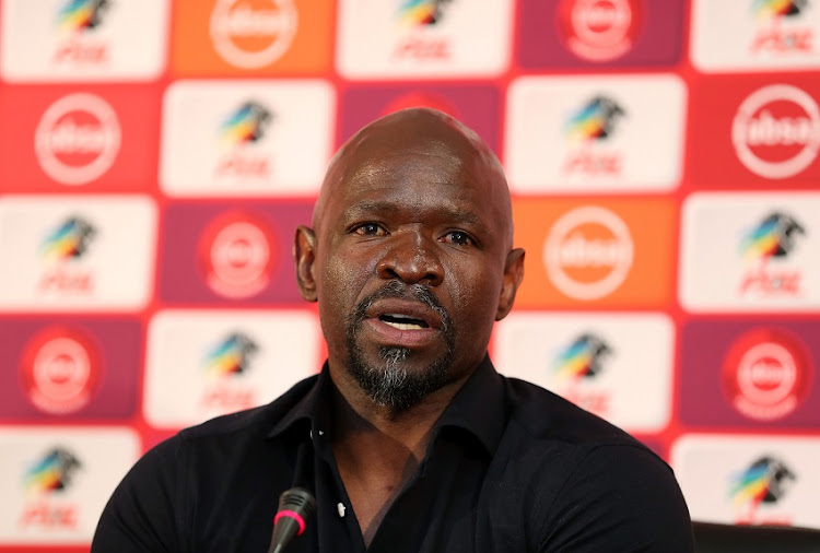 Steve Komphela, coach of Bloemfontein Celtic during the Absa Premiership 2018/19 Coach and Player of the Month Announcement at the PSL Offices, Johannesburg on 17 September 2018.