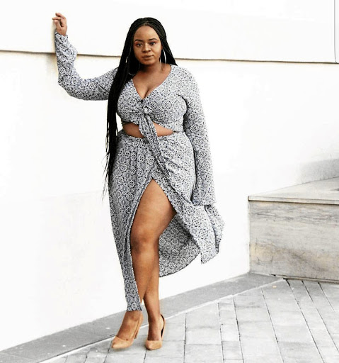 Lesego 'ThickLeeyonce' Legobane flaunts her curvacious body she has come to appreciate.