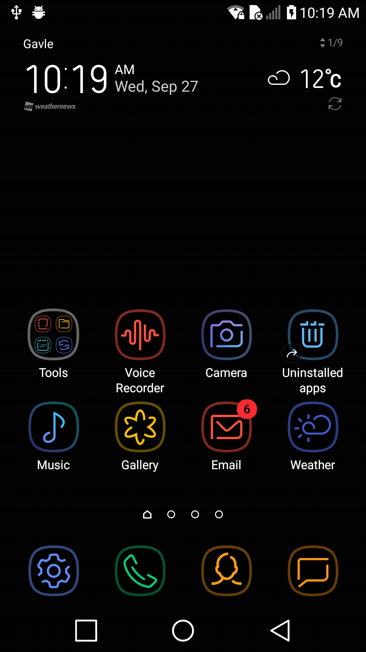 Android application Dream UI High Contrast II for LG G6 V30 G5 V20 K10 screenshort
