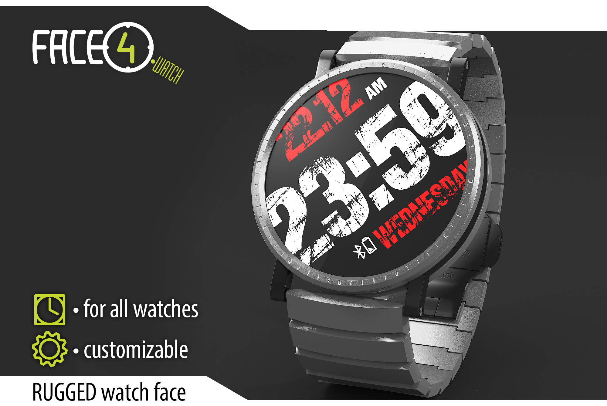 Android application RUGGED Face Watch screenshort