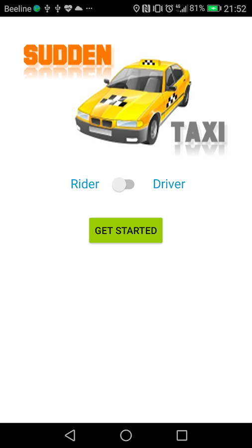 Sudden Taxi — приложение на Android