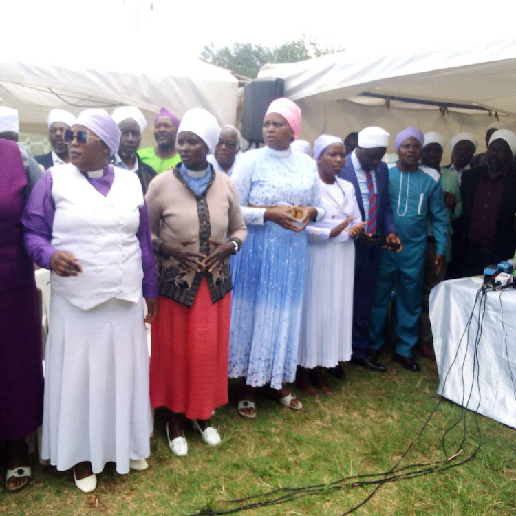 Some members of the Akorino churches attending their annual conference in Kiambu county.