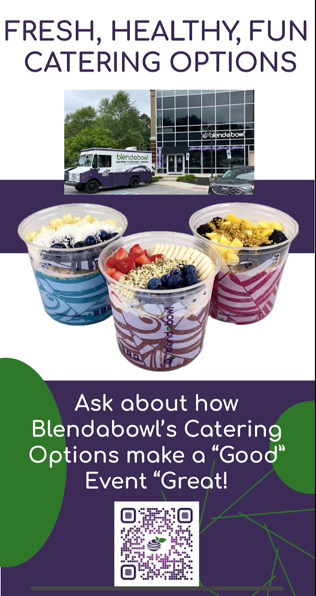 Birthday Party? Graduation? Business Meeting? Health and Wellness week? Gender Reveal?  No problem!  We have catering options for ALL of your events, big or small.  Reach out today and find out how Blendabowl can help make your event a Gluten Free & Memorable one!