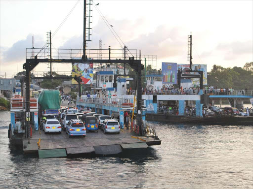 MV Nyayo and Harambee at the Likoni crossing channel in Mombasa. /FILE