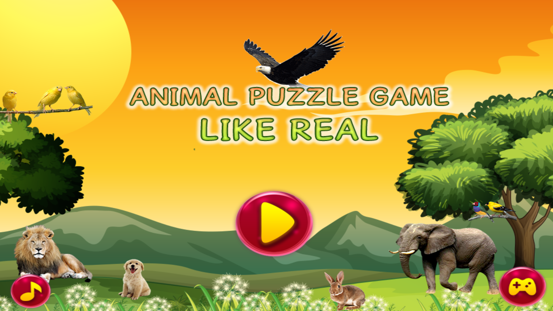 Android application Animal Jigsaw Game Like Real screenshort