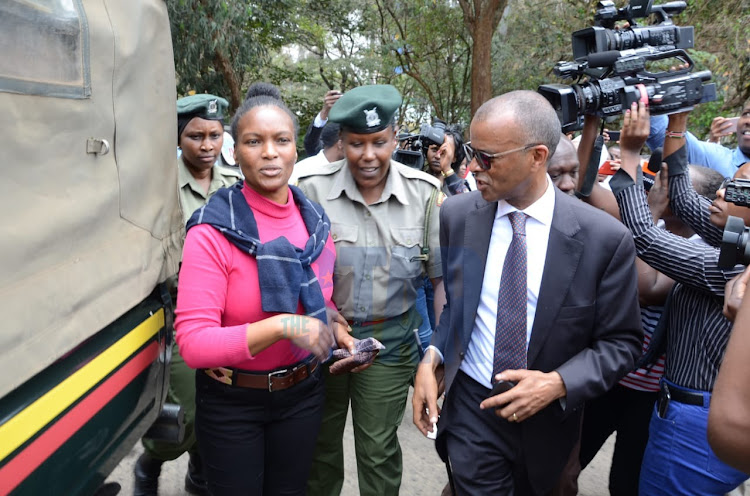Detained Dutch tycoon Tob Cohen's widow arrives at Chiromo mortuary on September 18, 2019./DOUGLAS OKIDDY