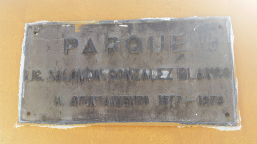 Placa Al Parque Salomon Gonzales 