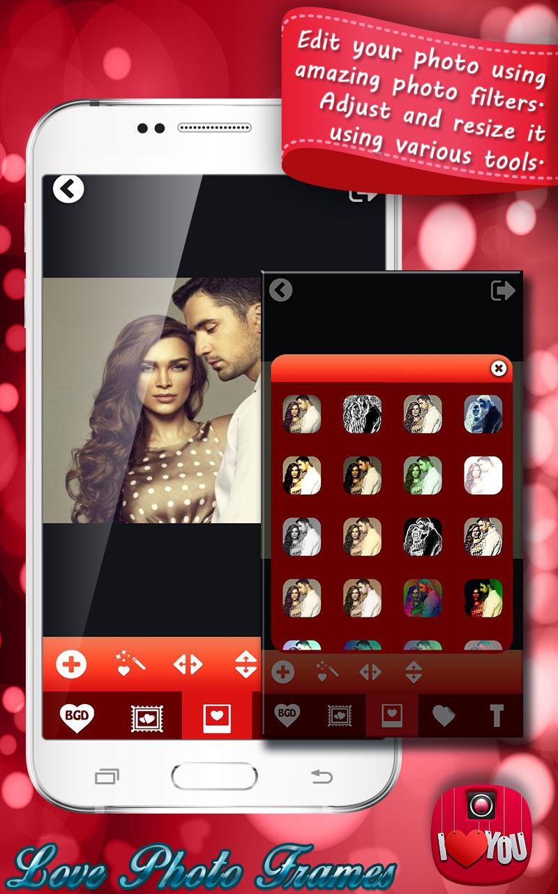 Android application Love Photo Frames screenshort