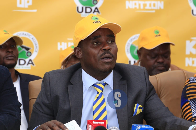 UDA Secretary General, Cleophas Malala during the coast delegates press conference at UDA offices on July 25, 2023.