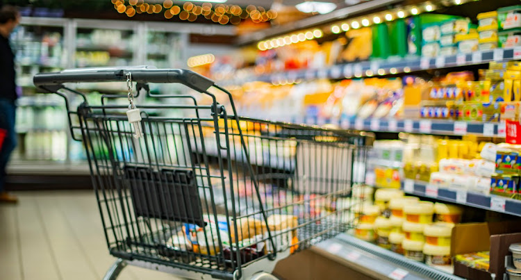 A shopping cart in a supermarket. Picture: 123RF